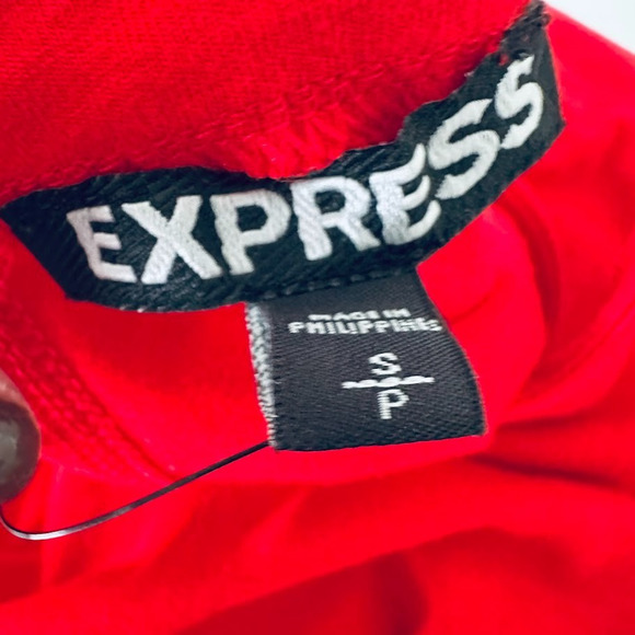 Express Red Halter Mini Jersey Dress Swing Size Small Party Flirty Date - Picture 6 of 10
